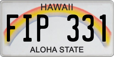 HI license plate FIP331