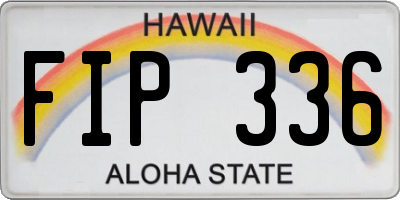 HI license plate FIP336