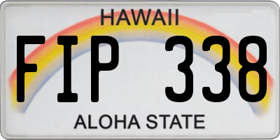 HI license plate FIP338