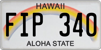 HI license plate FIP340