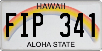 HI license plate FIP341