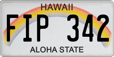 HI license plate FIP342
