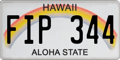 HI license plate FIP344