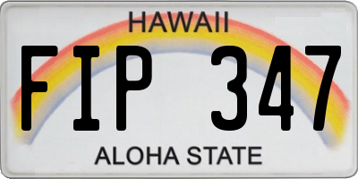HI license plate FIP347