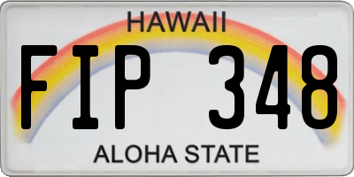 HI license plate FIP348