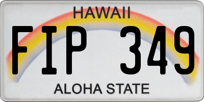 HI license plate FIP349