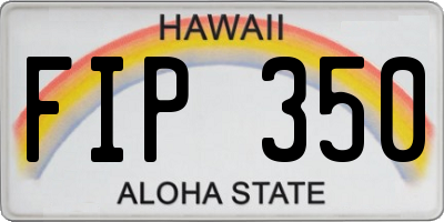 HI license plate FIP350