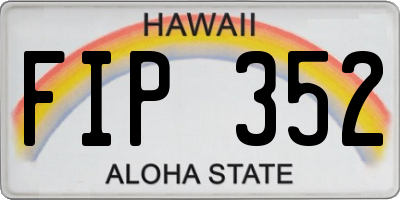 HI license plate FIP352