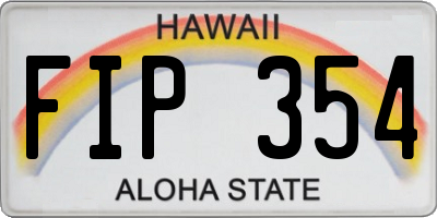 HI license plate FIP354