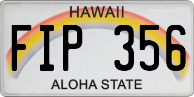 HI license plate FIP356