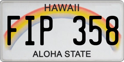 HI license plate FIP358
