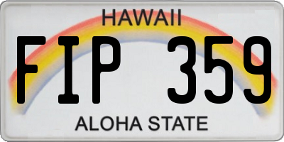 HI license plate FIP359