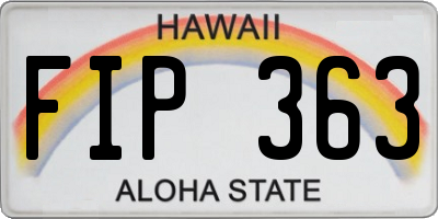 HI license plate FIP363