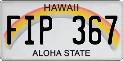 HI license plate FIP367