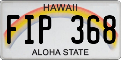 HI license plate FIP368