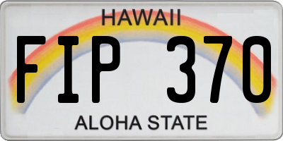 HI license plate FIP370
