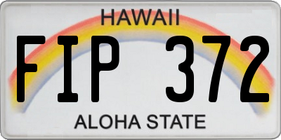 HI license plate FIP372