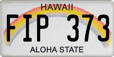 HI license plate FIP373
