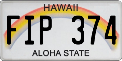 HI license plate FIP374