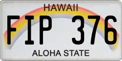 HI license plate FIP376