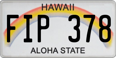 HI license plate FIP378