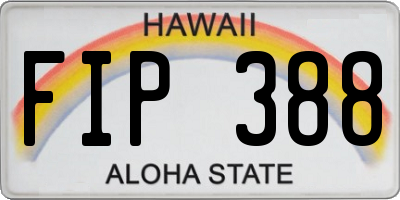 HI license plate FIP388