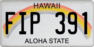 HI license plate FIP391
