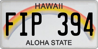 HI license plate FIP394