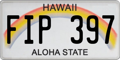 HI license plate FIP397