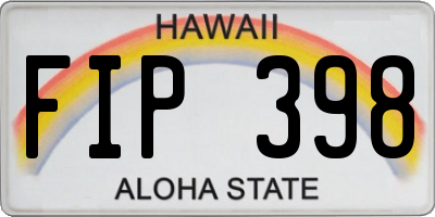 HI license plate FIP398