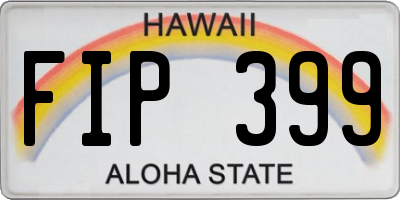 HI license plate FIP399
