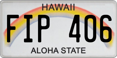 HI license plate FIP406