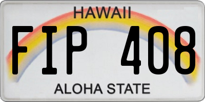 HI license plate FIP408