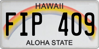 HI license plate FIP409