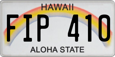 HI license plate FIP410