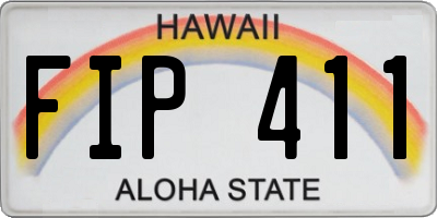 HI license plate FIP411