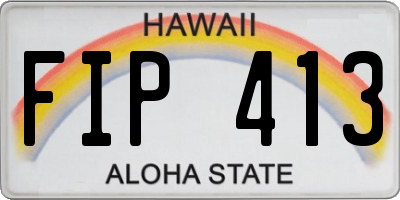 HI license plate FIP413