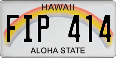 HI license plate FIP414
