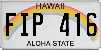 HI license plate FIP416