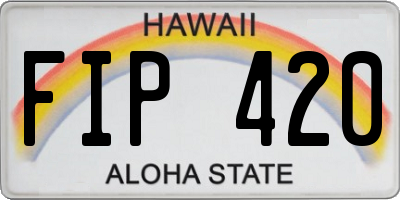 HI license plate FIP420