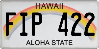 HI license plate FIP422
