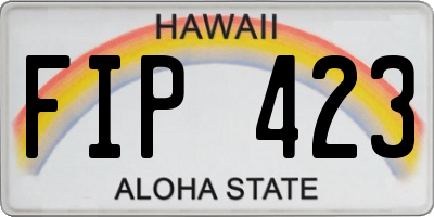 HI license plate FIP423