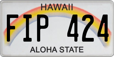 HI license plate FIP424
