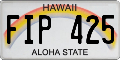 HI license plate FIP425