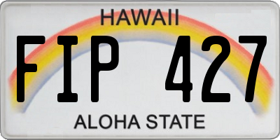 HI license plate FIP427