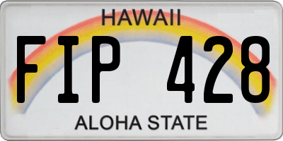 HI license plate FIP428