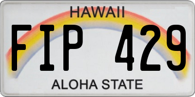 HI license plate FIP429