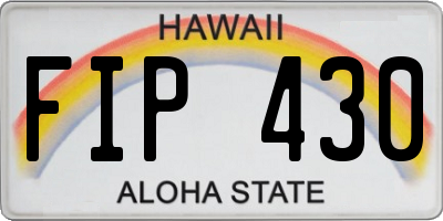 HI license plate FIP430