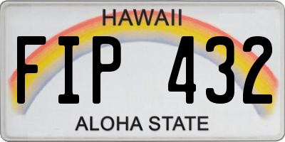 HI license plate FIP432