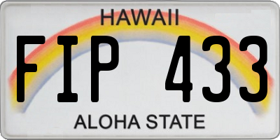 HI license plate FIP433